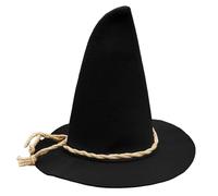 Vaulted Skulls & Co Scarecrow Hat | Black Witch Hats | Wizard Hat | Scare Crow Costume Accessories | Sorcerer Hats | Hillbilly Cap | Wizard Costume Accessories | Farmer Cap | Black | 14"