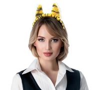 Vaulted Skulls & Co Tiger Ears Headband | Tiger Costume Headband | Animal Ears Costume | Plush Tiger Ear | Zoo Animal Headbands | Jungle Animal Costumes Accessories | Multicolor | One Size Fits All