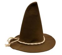 Vaulted Skulls & Co Witch & Wizard Hat | Scarecrow & Wizard Costume Accessories | Farmer Cap, Brown, One Size