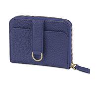 Vaultskin BELGRAVIA Womens Small Luxury Leather Wallet for Ladies Mini Purse for Cash and Cards (Matt Blue)
