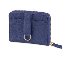 Vaultskin BELGRAVIA Zipper Wallet with RFID Blocking in Blue