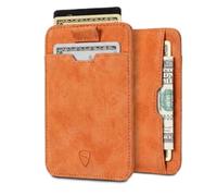 Vaultskin Chelsea Slim Leather Card Wallet for Men, RFID (Amber)