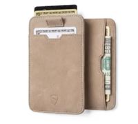 Vaultskin Chelsea Slim Leather Card Wallet for Men, RFID (Beige)