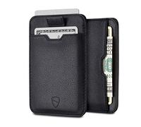 Vaultskin Chelsea Slim Leather Card Wallet for Men, RFID (Black)