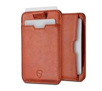 Vaultskin Chelsea Slim Leather Card Wallet for Men, RFID (Cognac)