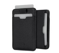 Vaultskin Chelsea Slim Leather Card Wallet for Men, RFID (Matt Black)