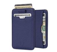 Vaultskin Chelsea Slim Leather Card Wallet for Men, RFID (Matt Blue)