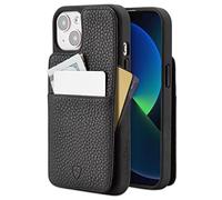 Vaultskin ETON ARMOUR for iPhone 13 Wallet Case, Leather Card Holder Black