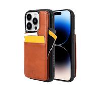 Vaultskin ETON Wallet Case in Cognac for iPhone 15 Pro