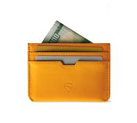 Vaultskin MOORGATE Slim Card Holder - Minimalist Leather Wallet, RFID Blocking Sleeve, Fits Front Pocket, for Men and Women (Golden Yellow)