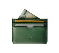 Vaultskin MOORGATE Slim Leather Credit Card Holder, RFID Wallet (Green)