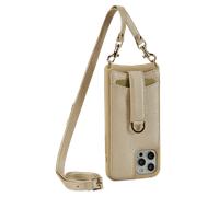 Vaultskin VICTORIA Case - Leather Strap in Champagne for iPhone 13