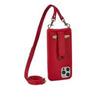 Vaultskin VICTORIA Case - Leather Strap in Red for iPhone 12 / 12 Pro