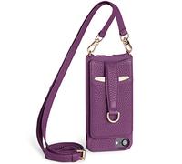 Vaultskin VICTORIA Wallet Case for iPhone SE (Gen 2&3), Crossbody Strap