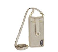Vaultskin VICTORIA Wallet Case for iPhone XS Max, Crossbody Strap Champagne
