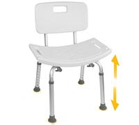 Vaunn Medical Tool-Free Assembly Spa Bathtub Adjustable Shower Chair Seat Bench with Removable Back