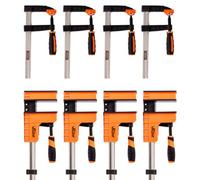 Vaunt 8 Piece Kit Clamp Set 1000mm Sliding Body Bar +200mm Cast Iron Screw Clamp