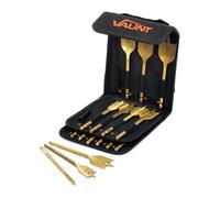 Vaunt Essentials Flat Bit Set Titanium Coated Spade Bit 16 Piece Set In Walllet