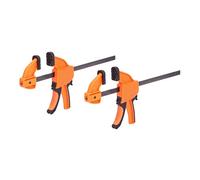 Vaunt Heavy Duty 12'' Quick Grip Clamp Twinpack