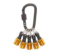 Vaunt V1307020 Keyring Carabiner 1/4" Hex Screwdriver Bit Holder - 5 Piece