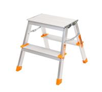 Vaunt V2002025 2 Tread Step Stool Ladder, Folding Steel Capacity 150kg, Portable Folding