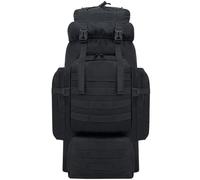 Vaupan 80L Hiking Backpack Men Camping Backpack, Waterproof MOLLE Military Tactical Rucksack, Large Capacity Assault Pack for Outdoor Survival, Trekking, Travel (Black)