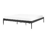 Beliani Bed Metal Vaurs 180 X 200 Cm (Eu Super King) Black