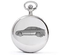 Vaux Cavalier mk3 5 Door ref350 3D Pewter Effect Car Design on a Polished Silver case Men's Gift Quartz Pocket Watch fob