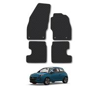 Vauxhall Adam (2012-2019) Rubber Car Mats Accessories Tailored Fit Compatible Accessory Waterproof Protection Non-Slip Floor Mats Full Coverage Durable Front Rear Set Coverage with Clips