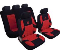 Vauxhall Astra Precision Full Set Velour Fabric Car Seat Covers in Red and Black