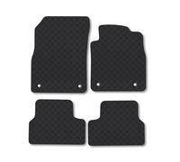 Vauxhall Cascada (2013-2018) Rubber Car Mats Accessories Tailored Fit Compatible Accessory Waterproof Protection Non-Slip Floor Mats Full Coverage Durable Front Rear Set Coverage with Clips