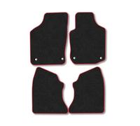 Vauxhall Combo (2001-2011) [Crew Cab] Van Mats Accessories Tailored Fit Carpet Car Floor Mats Non Slip Red Trim Accessory Durable Anti Slip Hand-Finished Compatible Full Coverage Granulated Backing