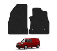 Vauxhall Combo (2010-2018) Van Mats Accessories Tailored Fit Carpet Car Floor Mats Non Slip Black Trim Compatible Accessory Anti Slip Full Coverage Durable Granulated Backing Hand-Finished Clips