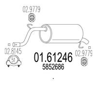 VAUXHALL CORSA REAR END SILENCER 2006-
