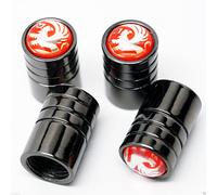 Vauxhall Deluxe Black Chrome Valve Dust Caps. Corsa, Nova, Astra, Insignia with Gift Box