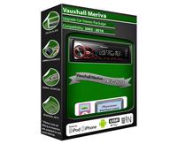 Vauxhall Meriva car stereo, Pioneer radio USB AUX in, iPod iPhone Android player