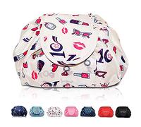 Vavabox Lazy Drawstring Makeup Bag, Flat Lay Cosmetic Bags (Lipstick)