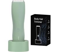 Vavame The Skin-Safe Trimmer Carex 2.0 for Women, Removable Suspended Ceramic Blades, with USB Charging Base (Green)