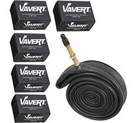 Vavert Unisex's 700X28/35C PRESTA VALVE (40MM) - 5 PACK Inner Tubes, Black, 700 x 28-35c