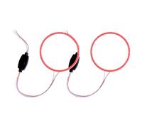 VAVGKDKPZB Angel Eye Kit For Automotive Motorcycle Circular Led Ring DRL Headlight 2PC 60mm 70mm 80mm 90mm 100mm 110mm 120mm Car Halo Angel Eyes Car Angels Eyes(Red 2PCS,100mm)