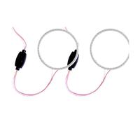 VAVGKDKPZB Angel Eye Kit For Automotive Motorcycle Circular Led Ring DRL Headlight 2PC 60mm 70mm 80mm 90mm 100mm 110mm 120mm Car Halo Angel Eyes Car Angels Eyes(Green 2PCS,80mm)