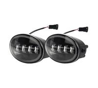 VAVGKDKPZB Car Fog Light For Civic EU EP 3D 5D For Type R 2003 2004 2005 Brazil 2013 2014 Car Oval LED Fog Lamp Daytime Running Light(2xWhiteYellow NoWire)