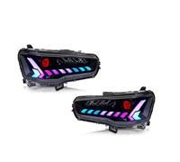 VAVGKDKPZB Headlights LED DRL For Mitsubishi For Lancer 2008-2018 LED Flowing Water Flicker Head Lamp DRL Headlights Pair Of Car Headlight Assembly Fog Light(LHD RGB)