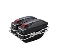 VAVGKDKPZB Motor Pannier Bag A Pair Motorbike Hard Case Saddle Bags Side Trunk Motorcycle Side Boxes Luggage Tank Tail Tool Bag Motorbike Saddle Bags(Matt Black)