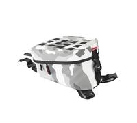VAVGKDKPZB Motor Pannier Bag Motorcycle Front Load Oil Bag Tank Pack 6L High-Capacity Tools Package PVC Waterproof Outdoor Riding Gears Accessories Motorbike Saddle Bags(White)
