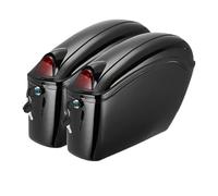 VAVGKDKPZB Motor Pannier Bag Motorcycle Universal Saddle Bags Side Boxs Luggage Tank Hard Case LED Taillight Motorbike Saddle Bags(26L)