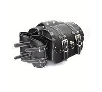 VAVGKDKPZB Motor Pannier Bag Universal Retro Black/Brown Motorcycle SaddleBag Large Capacity Motorbike Side Bags Storage Tool Waterproof Side Bag Motorbike Saddle Bags(Black)