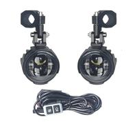 VAVGKDKPZB Motorcycle LED Spotlights Pair 100W Motorcycle Headlight Fog Lights Led Auxiliary Driving Light Spotlight Headlamp Dual Color Flasher Farol Lamp For Foggy Weather(Dual Color light)