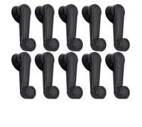 VAVGKDKPZB Power Window Lifter Assembly Manual Window Crank Handle 1/2/4/10PCS Universal Door Glass Lifting Replacement ABS Material Black Car Parts Front PassengerWithout(10PCS)