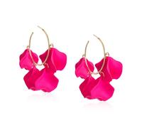 Vavhoo Floral Petal Open Hoop Earring for Women Lightweight Adorable Charm Chic Unique C Huggie Hoop Earring for Women Daily Gift, L, Metal, No Gemstone